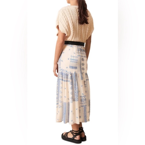 NWT Madison d’Amelie Blue & Cream Two Piece Top & Skirt Set - Picture 6 of 9